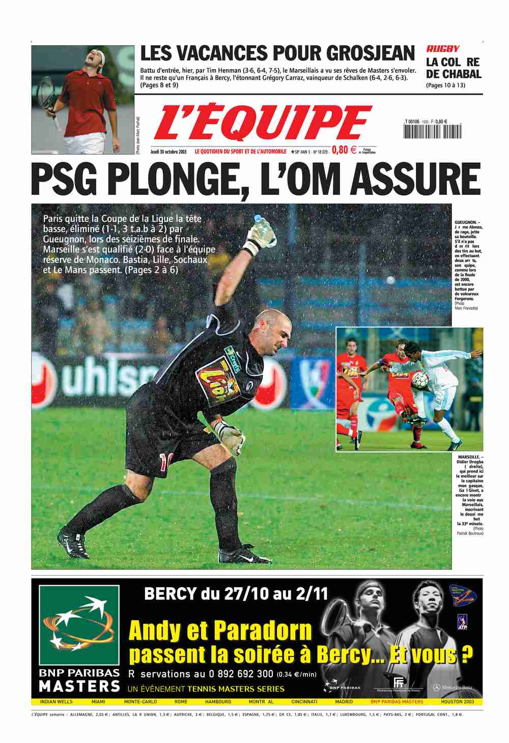 2003 Octobre 30 2003 Octobre 30