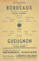 Programme finale 1952 contre BORDEAUX