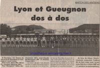Match Lyon Anciens FCG à Oyonnax